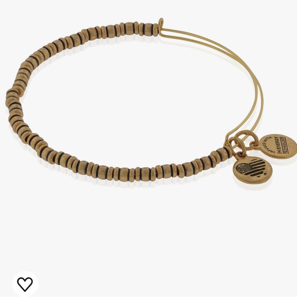 Alex And Ani Power of Positivity Nile Beaded Rafaelian Gold Bangle Bracelet